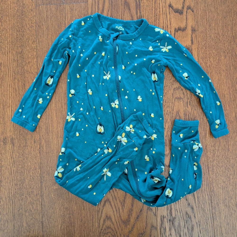 Kyte Baby Firefly Zip Up Onesie Sz 3T